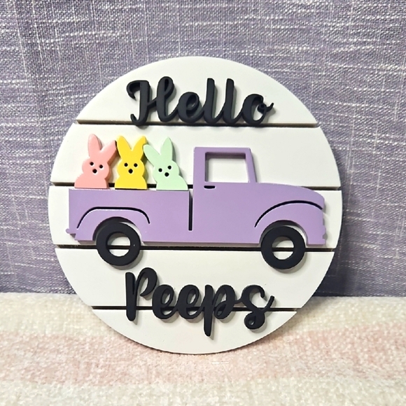 Hello Peeps Wall Decor with Pastel Colors - Picture 1 of 8